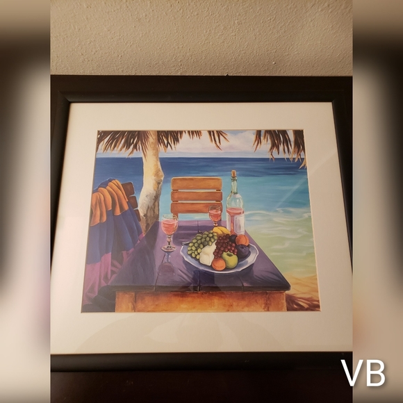 Paradise Black Framed Picture.